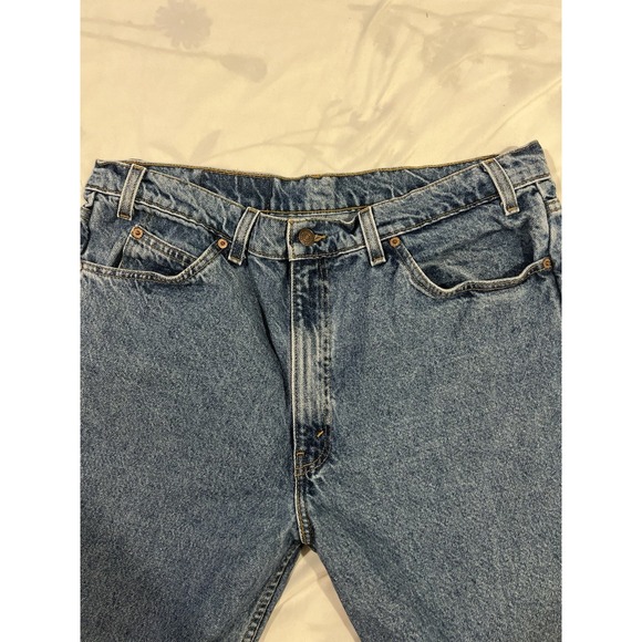 Levi 550 Vintage Mens Blue Jeans Orange Tab 38x36 Measuring A‎ 32 See Photos - Picture 7 of 9